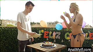 son gets birthday anal surprise immigrant Mom