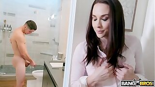 BANGBROS - Stepmom Chanel Preston Catches Son Spastic Missing In Bathroom