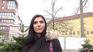 GERMAN SCOUT - Cute 20yr old Teen Kristall Pickup and Have sex apart from Real Street Tint